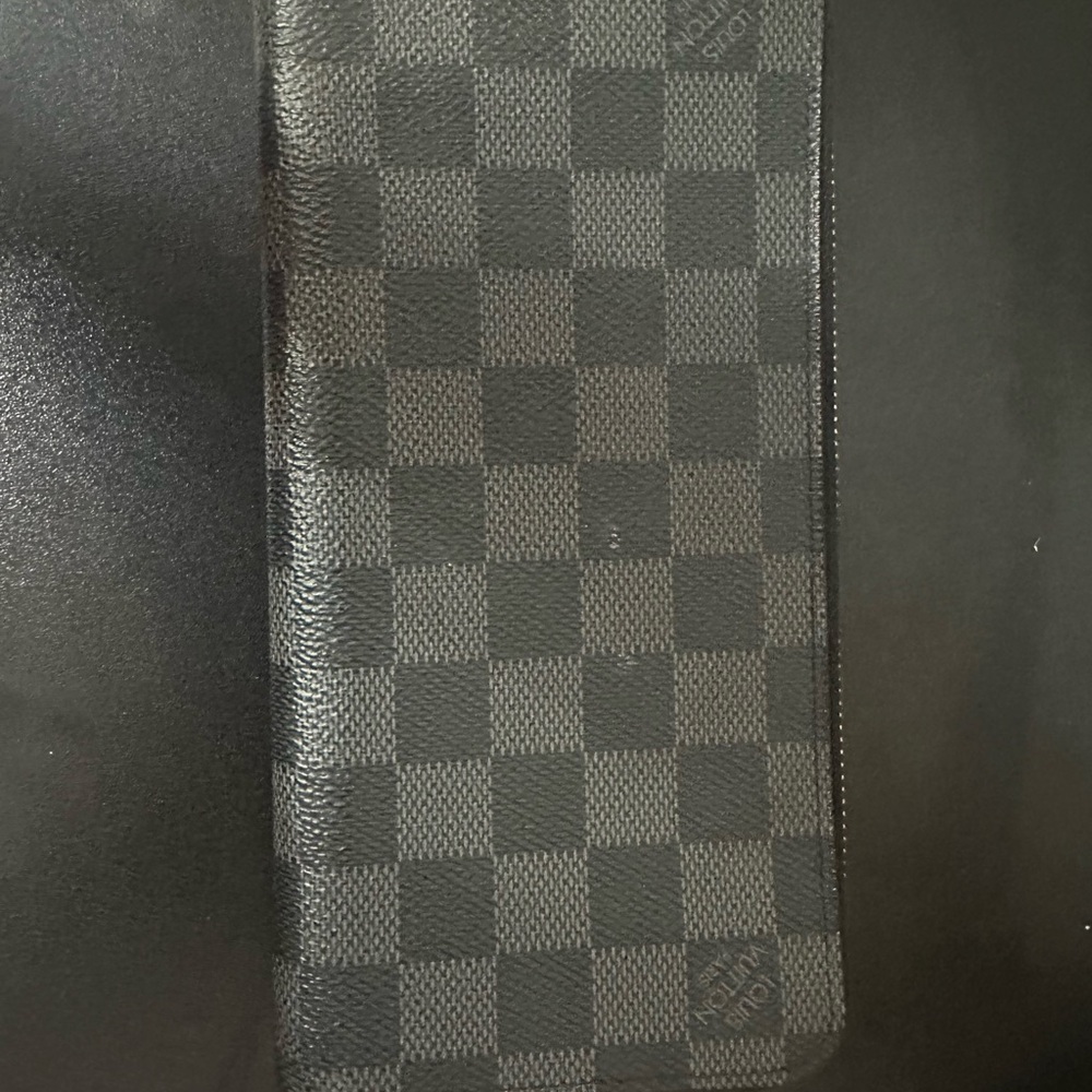 Louis Vuitton Checkered Black and Gray Wallet